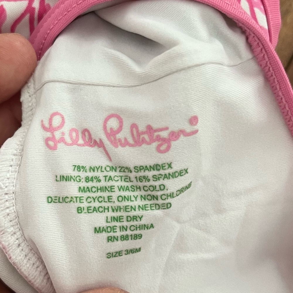 Original Lilly Pulitzer Lion Fish One-Piece Girls Bathing Suit size 3/6months